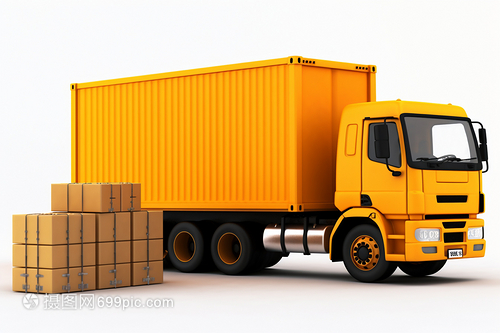 黃色的運(yùn)輸車(chē) 現(xiàn)代物流的流動(dòng)風(fēng)景線